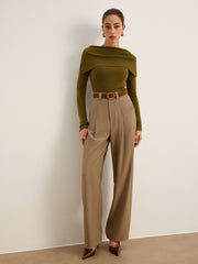 Wool-Blend Skinny Sweater