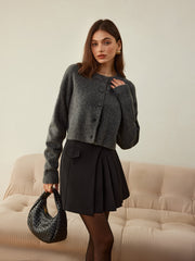 Versatile Button Short Cardigan