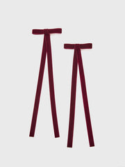 2pcs Velvet Bow Hair Clip