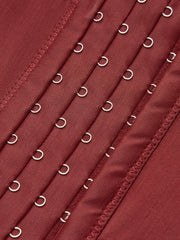 Semi-Sheer Spaghetti Strap Piping Corset Top