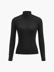 Versatile Mock Neck Skinny Sweater