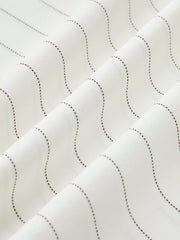 Pinstriped Contrast Trim Wide-Leg Pants