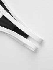 Contrast Trim Bikini Set