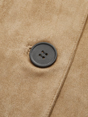Suede Effect Soft Button Lapel Jacket
