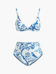 Print High-Waist Bikini Set