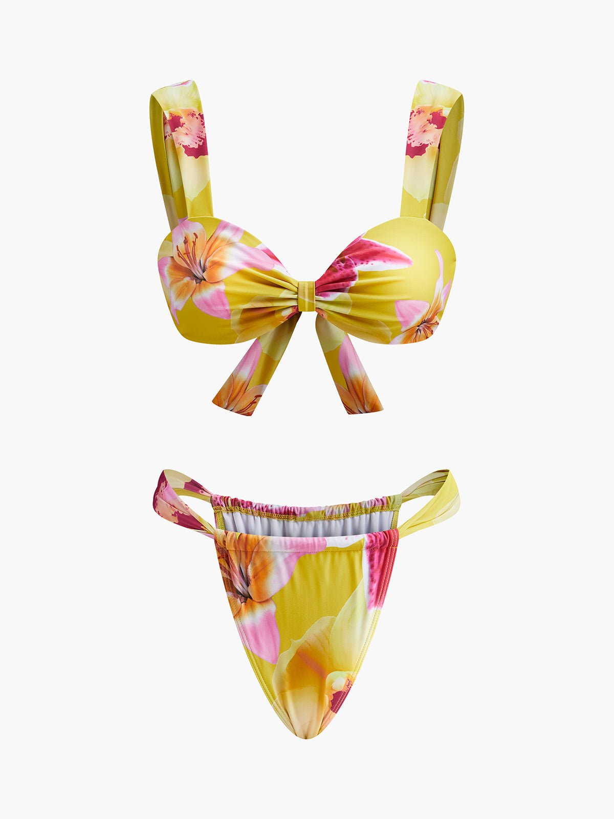 Jersey Floral Print Bikini Set