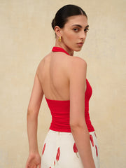 Backless Halter Top