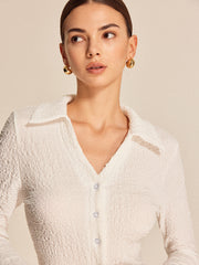 Textured Button-Down Shirt