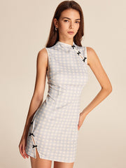 Plaid Bow Detail Dress