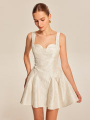 Sweetheart Neckline Flared Dress