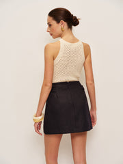 Hollow Sleeveless Knit Top