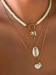 Triple Strand Shell Necklace