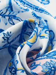 Floral Print Tie-Shoulder Dress