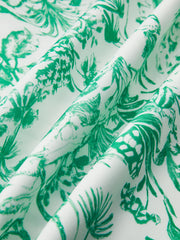 Contrast Binding Tie-Strap Floral Dress