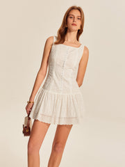 Button-Front Hollow Dress