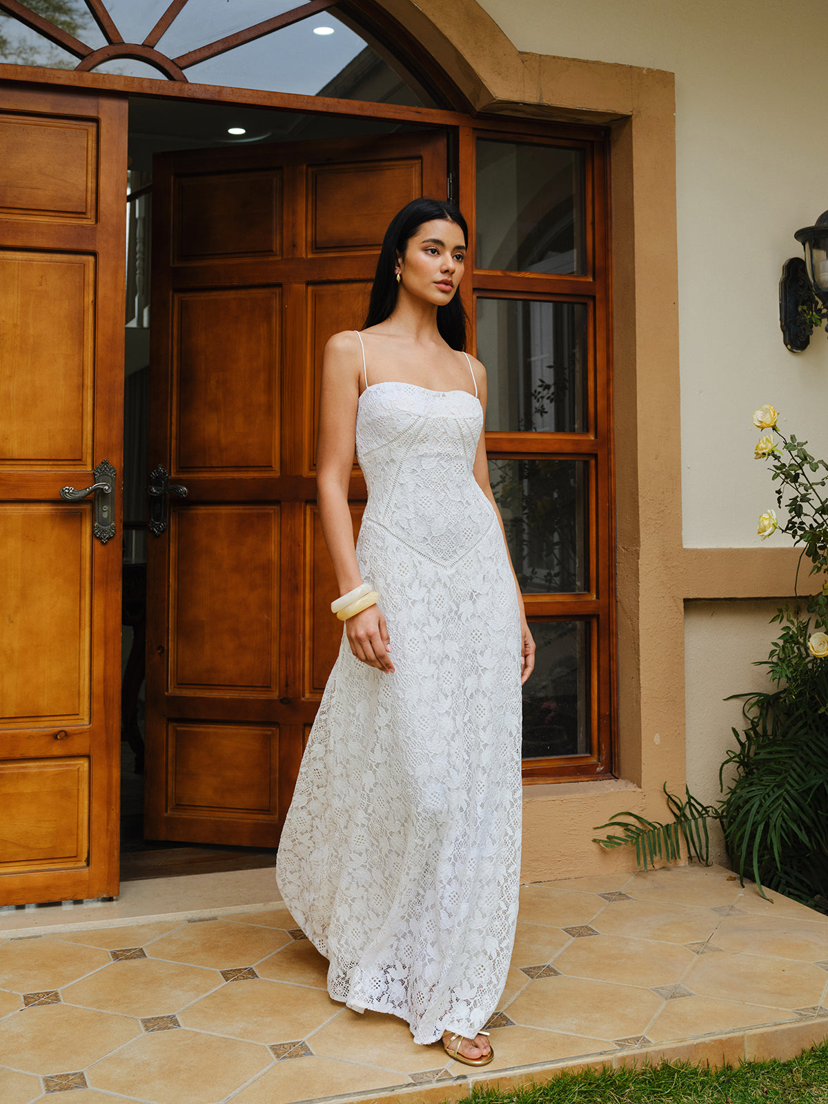 Lace Spaghetti Strap Dress