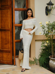 Cotton Crochet Sweater Skirt