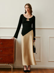 Satin High-Waist Skirt