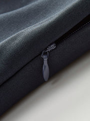 Wide Collar Detail Pleated Dress