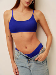 Textured Ribbed High-Cut Bikini Set