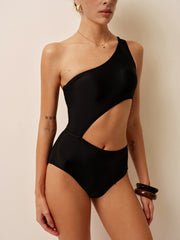 Asymmetrical Cutout One-Piece Swimsuit