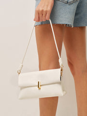 Knot Handle Foldover Shoulder Bag