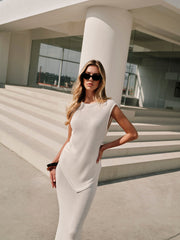 Semi-Sheer Triangle Skirt Set Without Belt