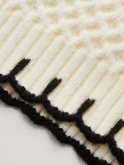 Contrast Trim Sleeveless Ribbed Sweater Vest