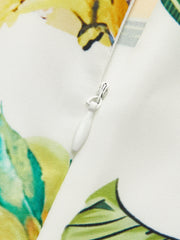 Boho Print Puff Sleeve Dress