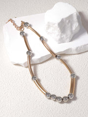 Minimalist Two-Tone Metal Necklace