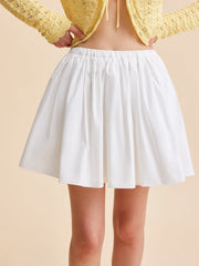 Cotton Pleated Skirt