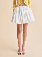 Cotton Pleated Skirt