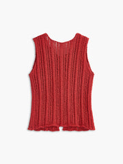 Knit Tie-Front Sleeveless Vest