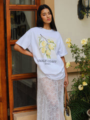 Cotton Print Oversized T-Shirt