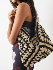 Vintage Crochet Macrame Shoulder Bag