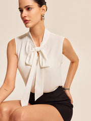 Sleeveless Bow Tie Top