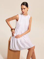 Ruffled Tie Back Tiered Dress
