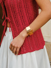 Geometric Metal Cuff Bracelet