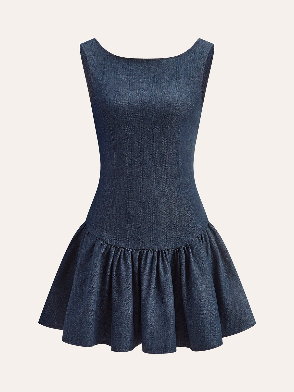Denim Sleeveless Flare Dress