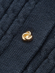 Ribbed Knit Polo Shirt