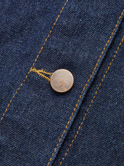 Denim Button-Up Sleeveless Vest