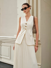 Decor Pockets Tailored Vest