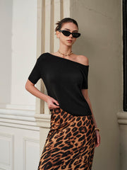 Off-Shoulder Short Sleeve Top