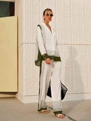 Striped Print Collar Shirt