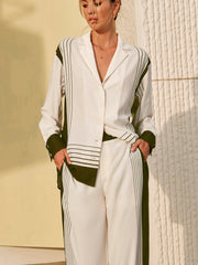 Striped Print Collar Shirt