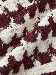 Contrast Bow-Tie Knit Top