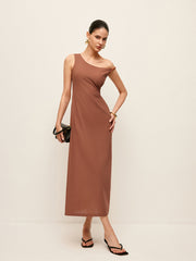 Cotton One-Shoulder Dress