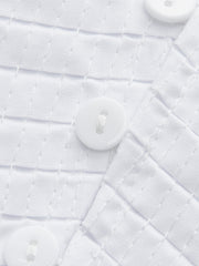 Pleated V-Neck Button-Detail Top