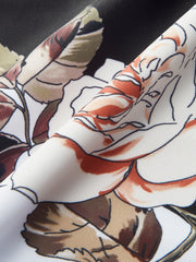 Floral Tie-Shoulder One-Piece Swimsuit With Cover-Up