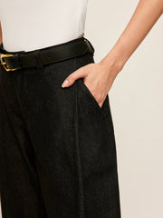 Mid-Waist Pockets Pants Without Belt